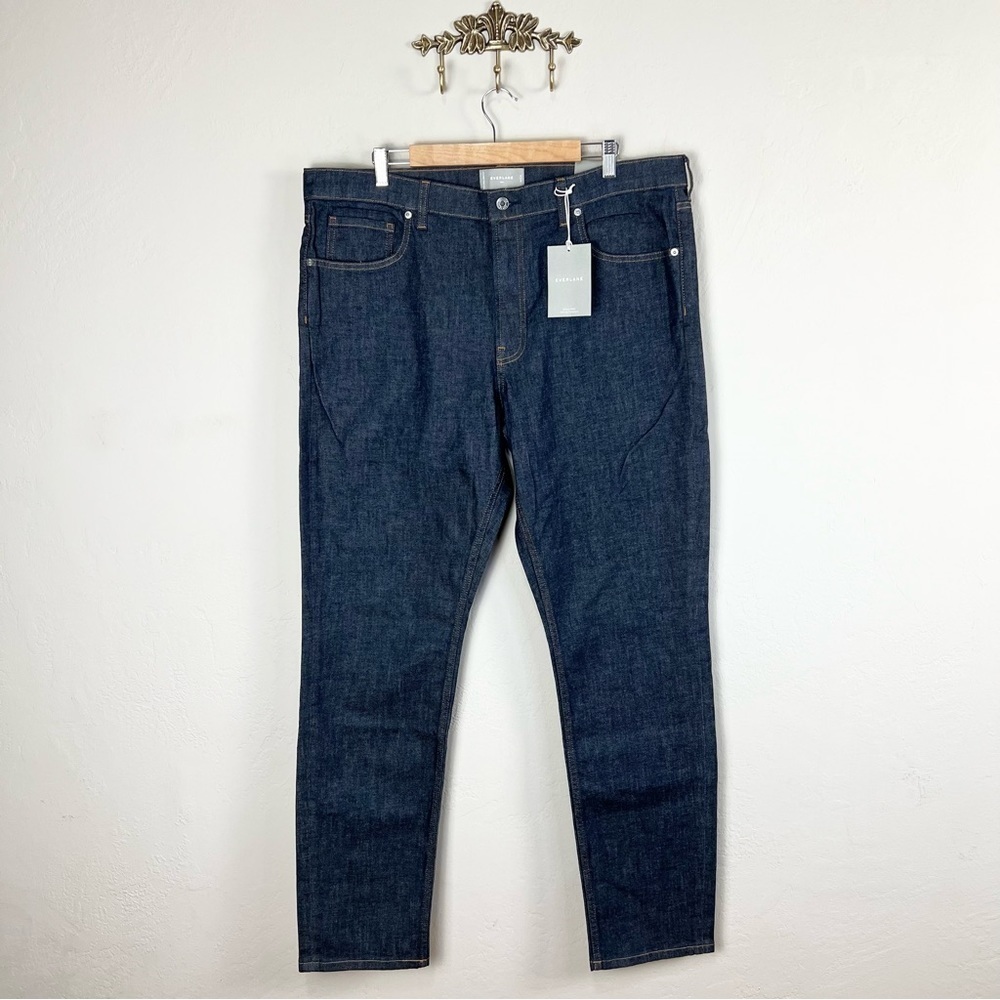 NEW Everlane Slim Jeans Dark Indigo Rinse Men's Size 40" X 34"